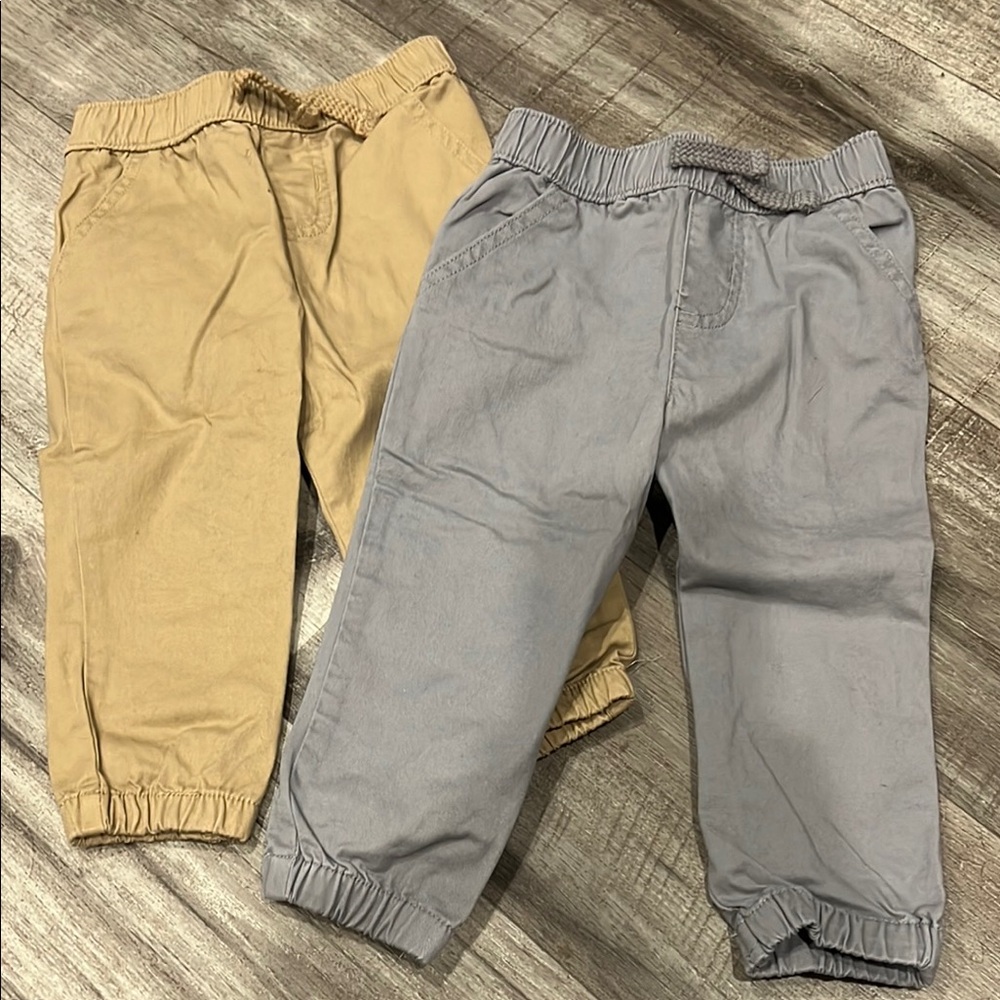 Garanimals Tan and Gray Casual Jogger Bottoms